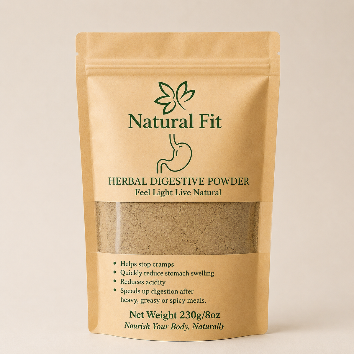 Natural Fit Herbal Digestive Powder | 250G | 8.1 Oz