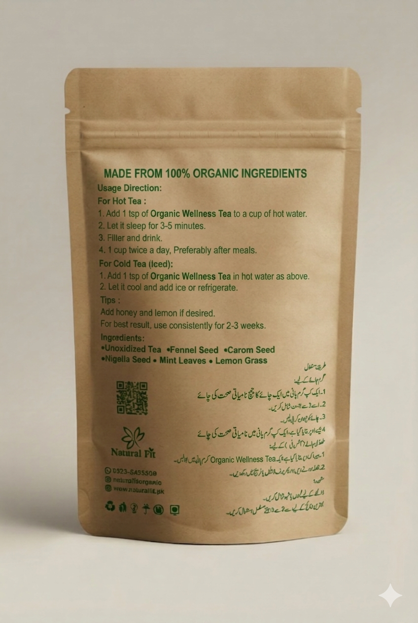Natural Fit Organic Wellness Tea | 130G | 70-80 Cups